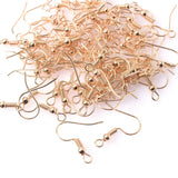100Pcs 17mm Metal Gold/Silver Earring Hooks French Ear Wires