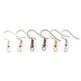 100Pcs 17mm Metal Gold/Silver Earring Hooks French Ear Wires