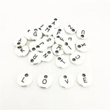 100Pcs 26 Alphabet Charms for Bracelet Necklace Mix Letters 10MM DIY