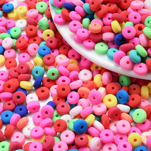 100Pcs 2mm Mixed Round Polymer Clay Beads DIY Jewelry Findings