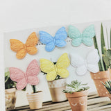 100Pcs 3.1*2.5CM Butterfly Padded Appliques DIY Sewing Clothes Supplies