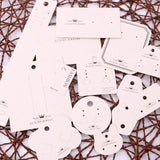 100Pcs Beige Paper Display Holder Jewelry Necklace Bracelet Charms