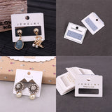 100Pcs 4.5x4cm PVC Earring Hang Cards Jewelry Display Ear Studs Card