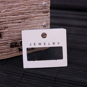 100Pcs 4.5x4cm PVC Earring Hang Cards Jewelry Display Ear Studs Card