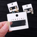 100Pcs 4.5x4cm PVC Earring Hang Cards Jewelry Display Ear Studs Card