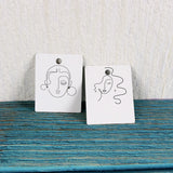 100Pcs Earrings Necklaces Display Cards 4.8x6.2cm 400gsm Thick Paper
