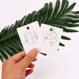 100Pcs Earrings Necklaces Display Cards 4.8x6.2cm 400gsm Thick Paper