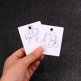 100Pcs Earrings Necklaces Display Cards 4.8x6.2cm 400gsm Thick Paper