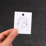 100Pcs Earrings Necklaces Display Cards 4.8x6.2cm 400gsm Thick Paper