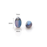 100Pcs/Lot 4x6mm Oval Matte Glass Beads for DIY Jewelry Making