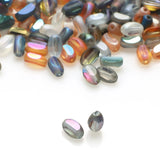 100Pcs/Lot 4x6mm Oval Matte Glass Beads for DIY Jewelry Making
