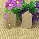 100Pcs 5x3cm Craft Paper Earring Display Card Ladies Jewelry Accessory Tag