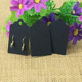 100Pcs 5x3cm Craft Paper Earring Display Card Ladies Jewelry Accessory Tag