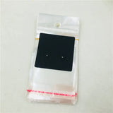 100Pcs 5x5cm Classic With Love Earring Display Cards +100opp bags