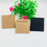 100Pcs 5x5cm Classic With Love Earring Display Cards +100opp bags