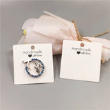 100 Pcs 6x6cm Rectangle Paper Hair Clip Card Hairpin Packaging