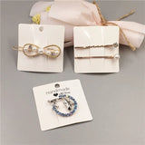 100 Pcs 6x6cm Rectangle Paper Hair Clip Card Hairpin Packaging