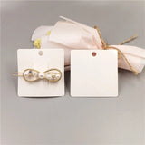 100 Pcs 6x6cm Rectangle Paper Hair Clip Card Hairpin Packaging