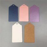 100Pcs Blank Craft Paper Tags With Hole Garments Hang Tag Wedding Gift