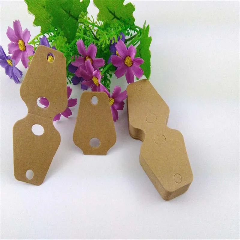 100Pcs/Lot Craft Paper Jewelry Display Package Card 9x4cm Accessory Hang Tag