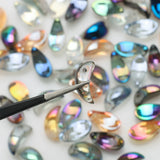 100Pcs/Lot Austria Glass Drop Beads 6x12MM Crystal Pendants Crescent Shape