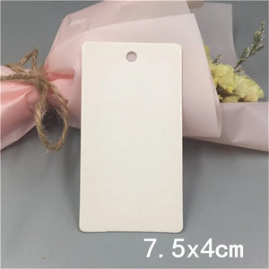 100Pcs Blank Paper Cardboard Tags for Jewelry Clothes Products Instruction Tags