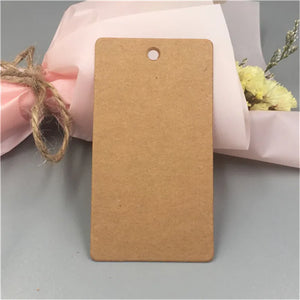 100Pcs Blank Paper Cardboard Tags for Jewelry Clothes Products Instruction Tags