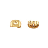 100Pcs Brass Ear Nuts Push Back, Earring Back Replacement for DIY Jewelry Making