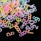 100Pcs/Lot Candy Mixed Random Matte Letter Charm Acrylic Beads