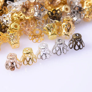 100Pcs Flower Bead Caps For Jewelry Making DIY Spacer Beads