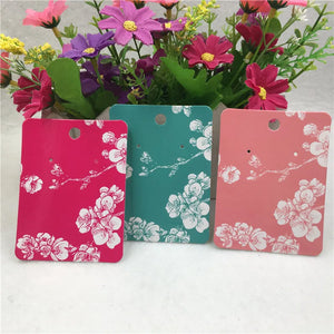 100Pcs/Lot Flowers Earrings Display Cards