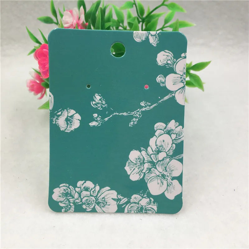 100Pcs/Lot Flowers Earrings Display Cards