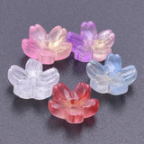 100Pcs/Lot Sakura Flower Glass Beads Jewelry Finding Charms