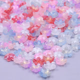 100Pcs/Lot Sakura Flower Glass Beads Jewelry Finding Charms