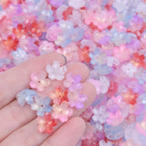 100Pcs/Lot Sakura Flower Glass Beads Jewelry Finding Charms
