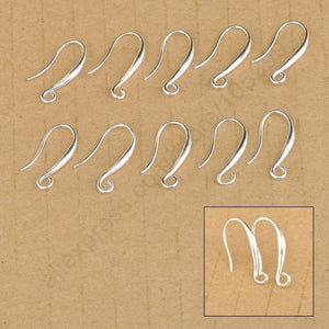 100pcs 925 Silver Ear Hook Earwires for Jewelry Making