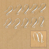 100pcs 925 Silver Ear Hook Earwires for Jewelry Making