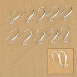 100pcs 925 Silver Ear Hook Earwires for Jewelry Making