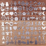 100Pcs Stainless Steel Charms for Necklace Pendant DIY Jewelry Making
