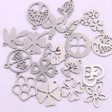 100Pcs Stainless Steel Pendant Charms for DIY Jewelry Making