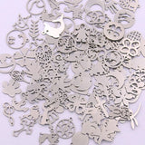 100Pcs Stainless Steel Pendant Charms for DIY Jewelry Making