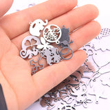 100Pcs Stainless Steel Pendant Charms for DIY Jewelry Making