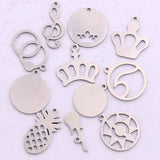 100Pcs Stainless Steel Pendant Charms for DIY Jewelry Making