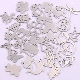 100Pcs Stainless Steel Pendant Charms for DIY Jewelry Making