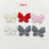 100Pcs Flower Print Butterfly Padded Appliques DIY Sewing Supplies