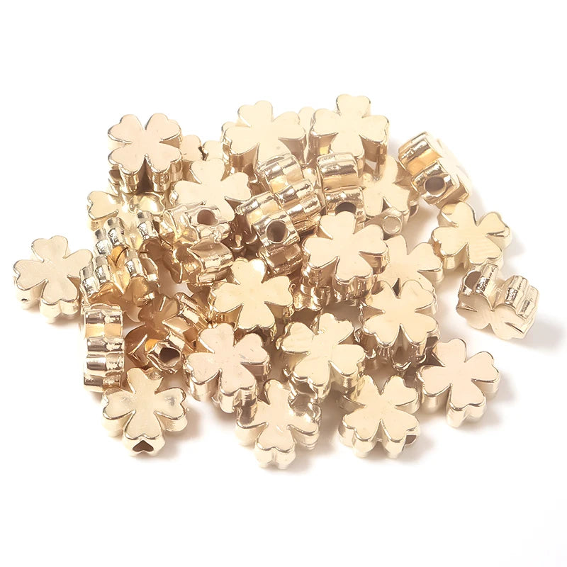 100Pcs/Lot 8mm Four Leaf Clover CCB Beads for Jewelry Making