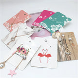 100Pcs High Jewelry Display Card Pendant Package 8x6cm