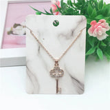 100Pcs High Jewelry Display Card Pendant Package 8x6cm