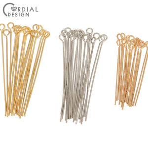 100Pcs/Lot Charms Pins & Needles for Jewelry Making - Genuine Copper Plating