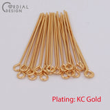 100Pcs/Lot Charms Pins & Needles for Jewelry Making - Genuine Copper Plating
